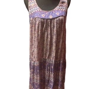 Vintage Indian Block Print Boho/Hippie Dress